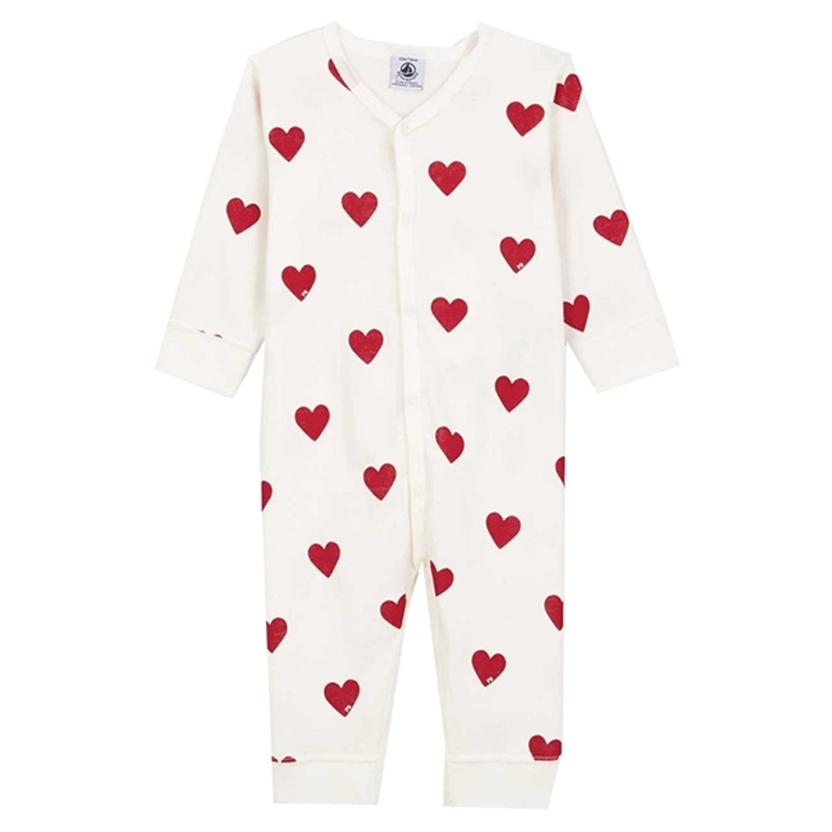 Petit Bateau Body Suit Dors Bien White/Red