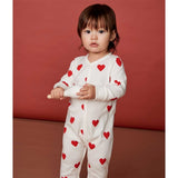 Petit Bateau Body Suit Dors Bien White/Red 5