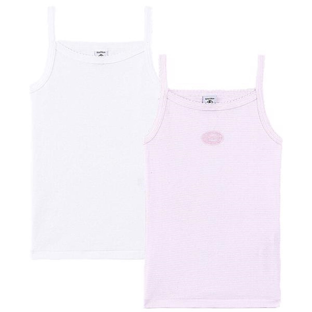 Petit Bateau 2 Chemises Light Pink/White