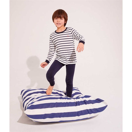 Petit Bateau Pyjamas White/Blue Stripes 2