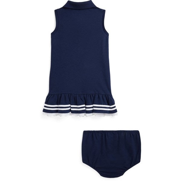 Ralph Lauren Baby Girl Dress Refined Navy 2