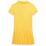 Polo Ralph Lauren Girls Dress Chrome Yellow W/ Bright Pink 2