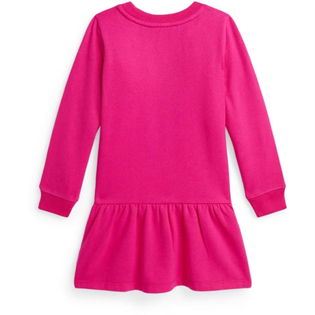 Polo Ralph Lauren Girls Dress Bright Pink W/ Blue 2