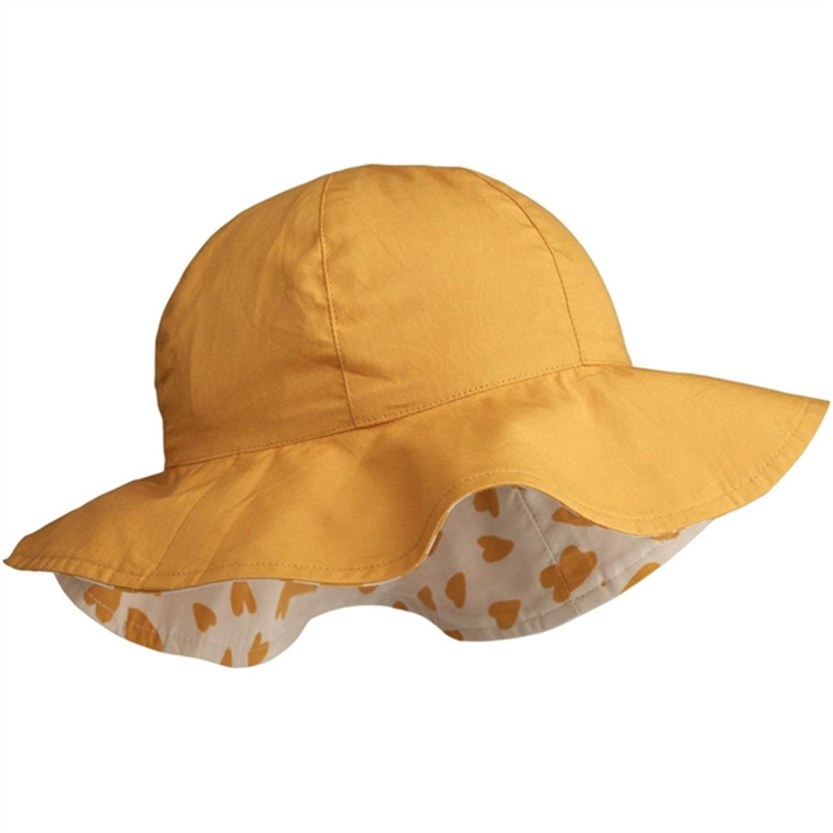 Liewood Amelia Reversible Sun Hat Hearts Sandy Yellow Mellow