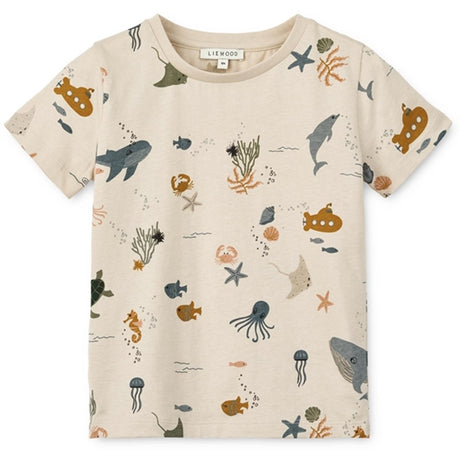 Liewood Sea Creature/Sandy Apia Printed T-shirt