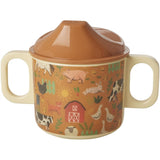 RICE Brown Farm Totable Melamine Baby Cup with Handles