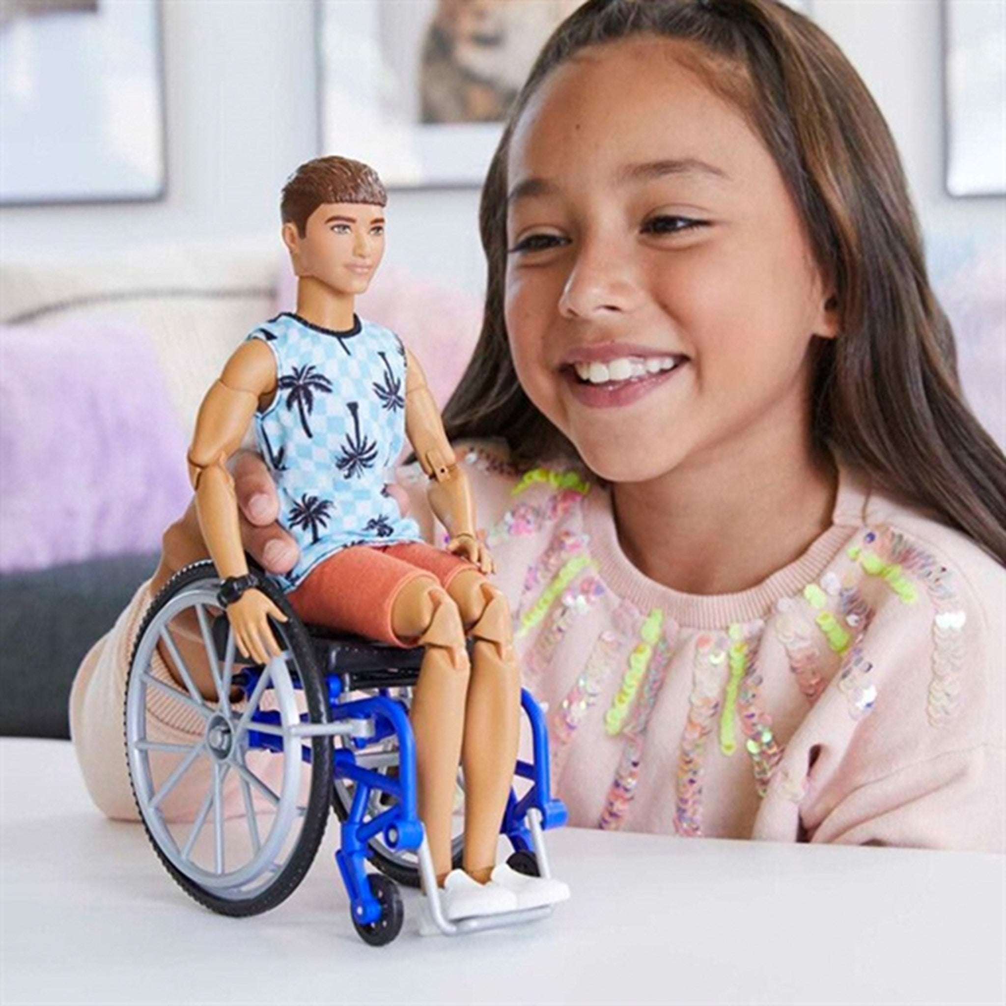Barbie Doll with Wheelchair and Ramp, Kids Toys, Fashionistas