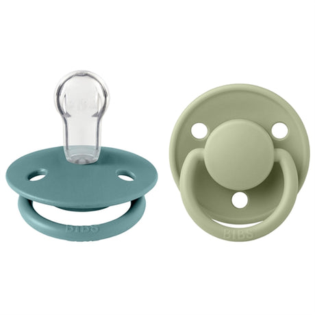 Bibs De Lux Silicone Pacifiers 2-pak Round Island Sea/Sage