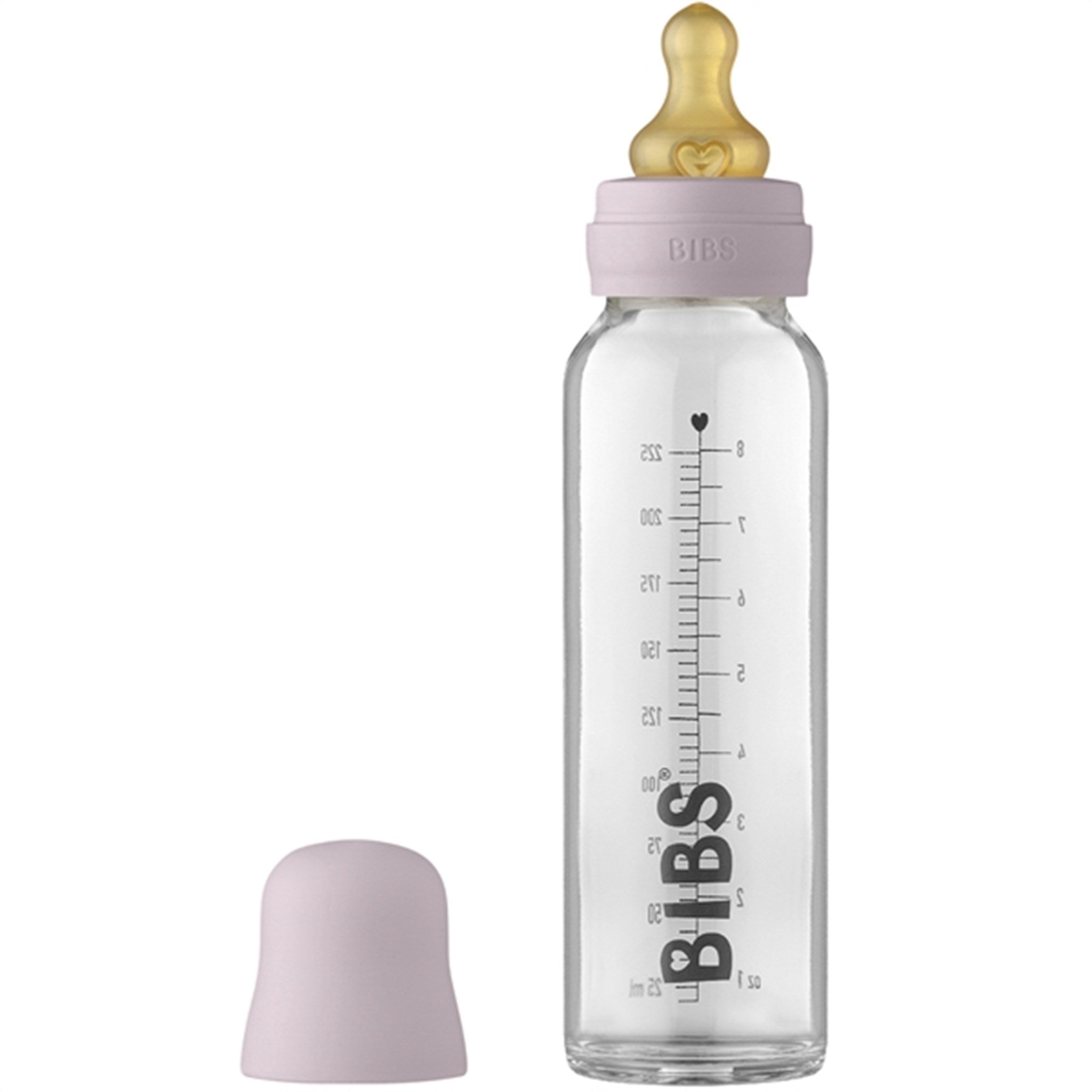 Bibs Baby Glass Bottle Complete Set Dusky Lilac 225 ml