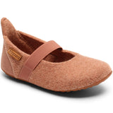 Bisgaard Indoor Shoes Wool Velcro Rose