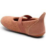 Bisgaard Indoor Shoes Wool Velcro Rose