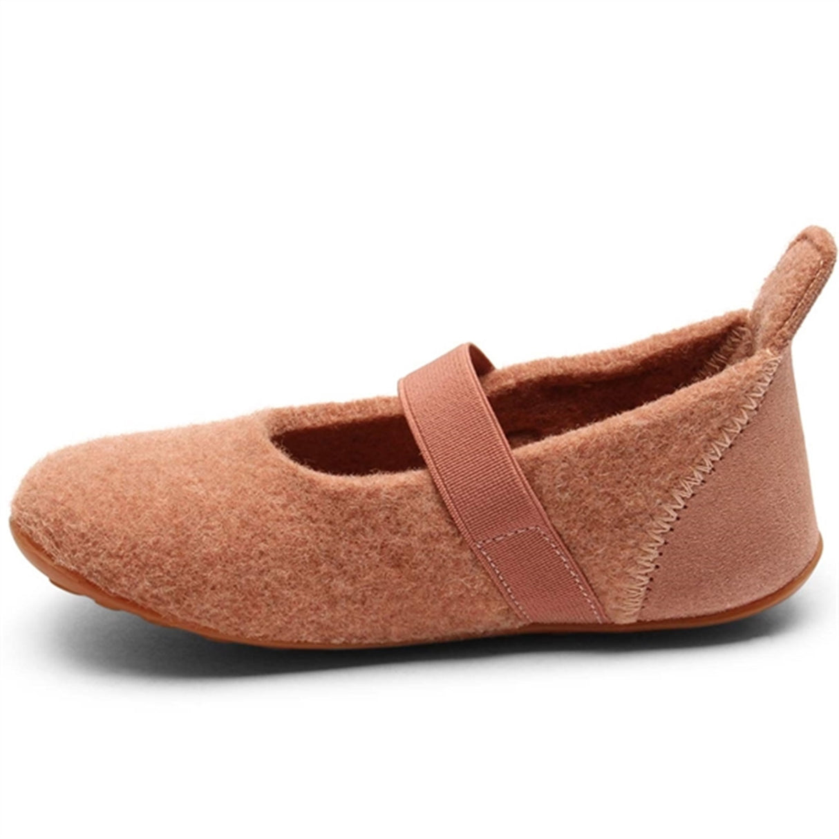 Bisgaard Indoor Shoes Wool Velcro Rose