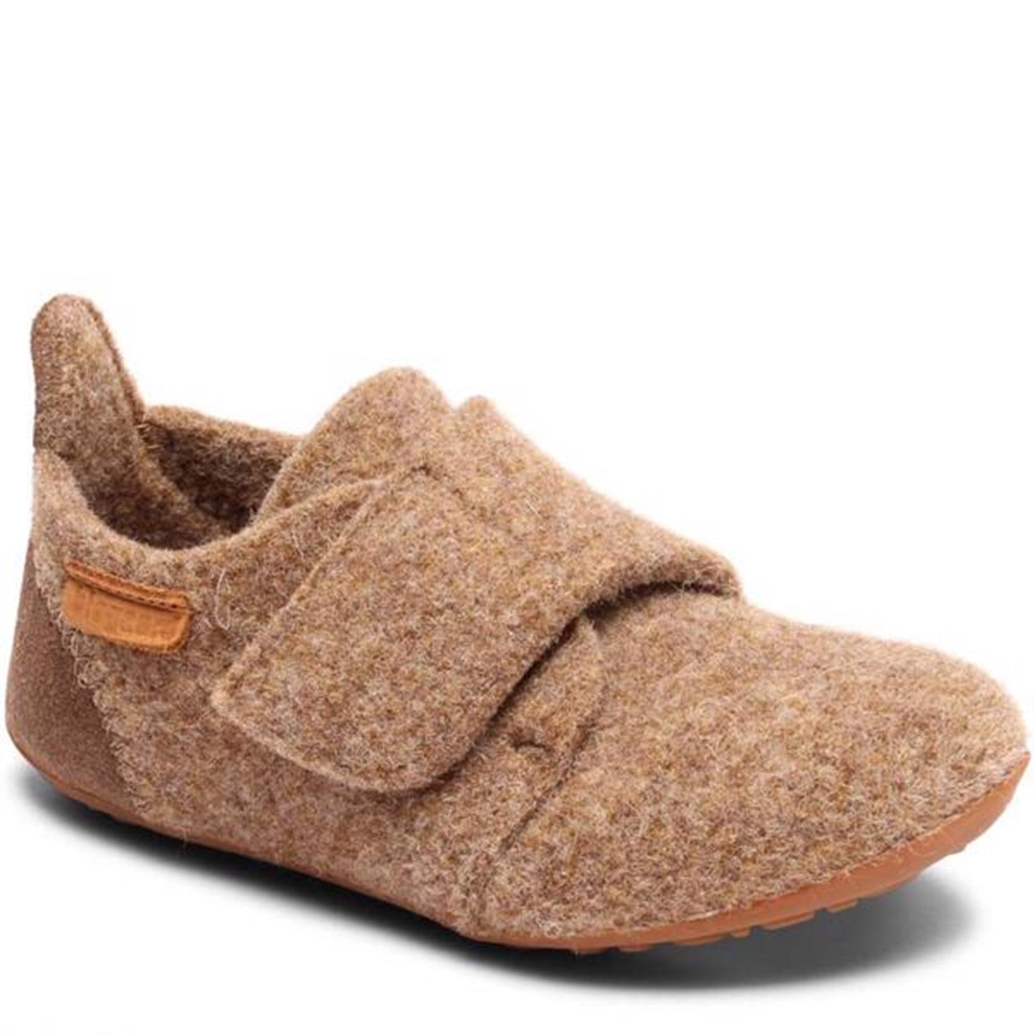Bisgaard Indoor Shoes Wool Velcro Camel