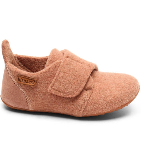 Bisgaard Indoor Shoes Wool Velcro Rose