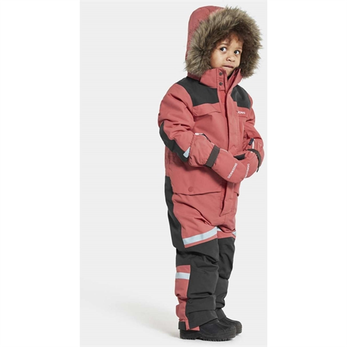 Didriksons Bjärven Peach Rose Snowsuit 5