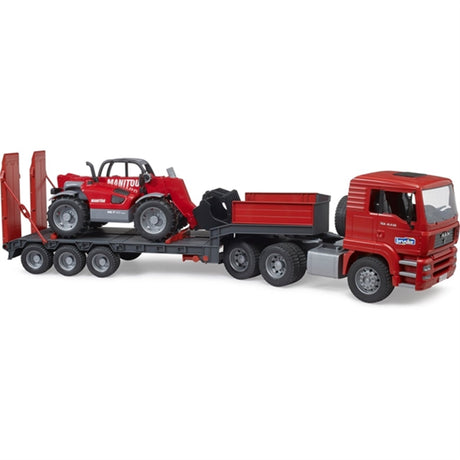 Bruder MAN TGA Low Loader Truck with Accessories