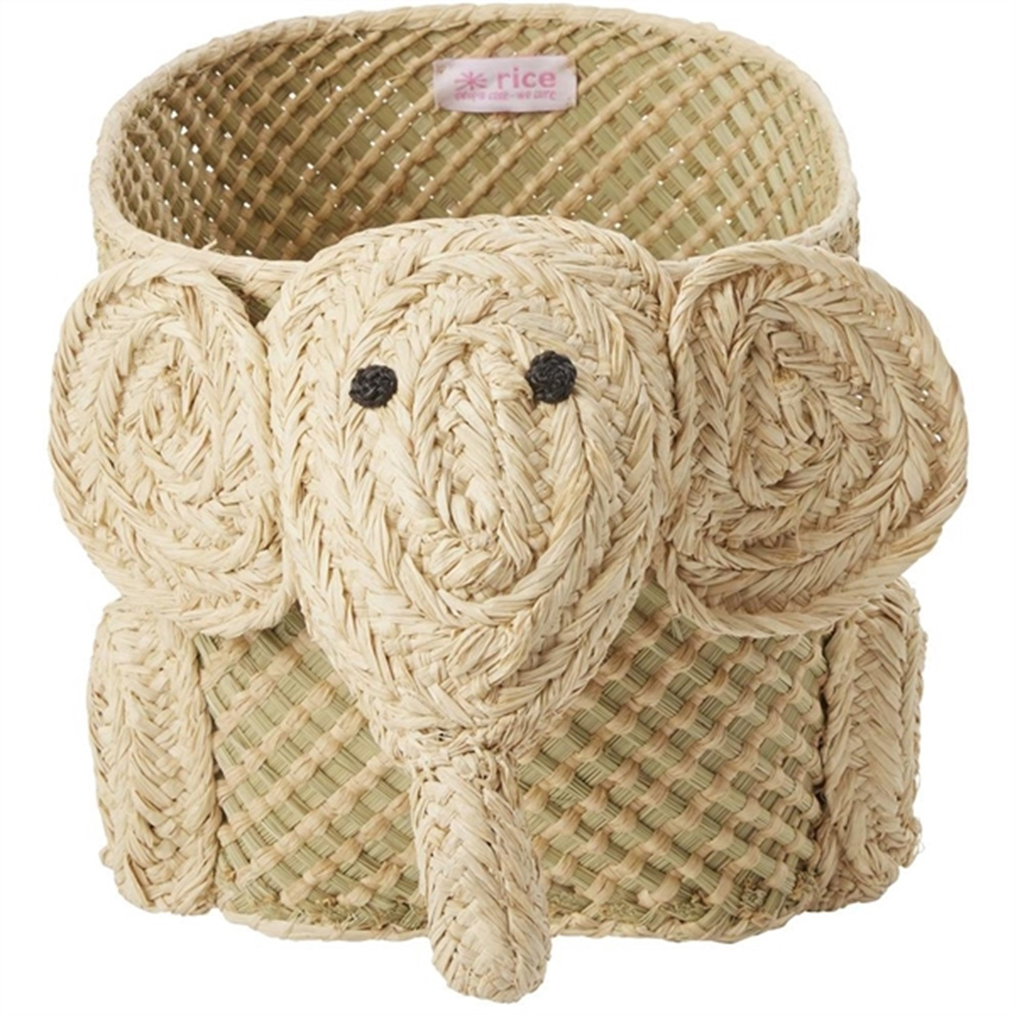RICE Elephant Sea Grass Storage Basket