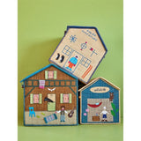RICE Adventure Theme Raffia Baskets for Storage 3-pack