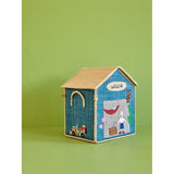 RICE Adventure Theme Raffia Baskets for Storage 3-pack