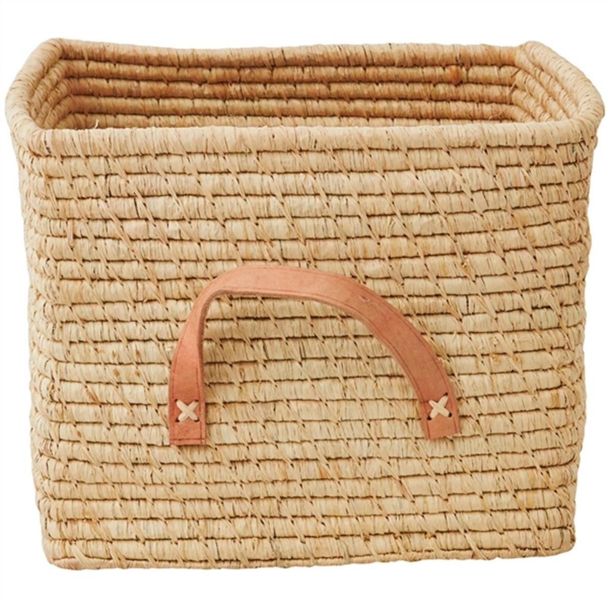 RICE Natural Square Raffia Basket