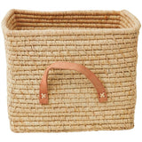 RICE Natural Square Raffia Basket