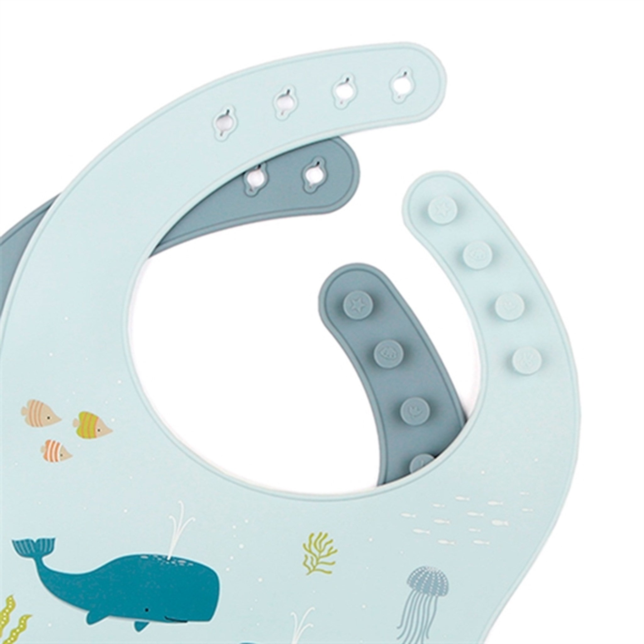 A Little Lovely Company Silicone Bib 2-pack Ocean 3
