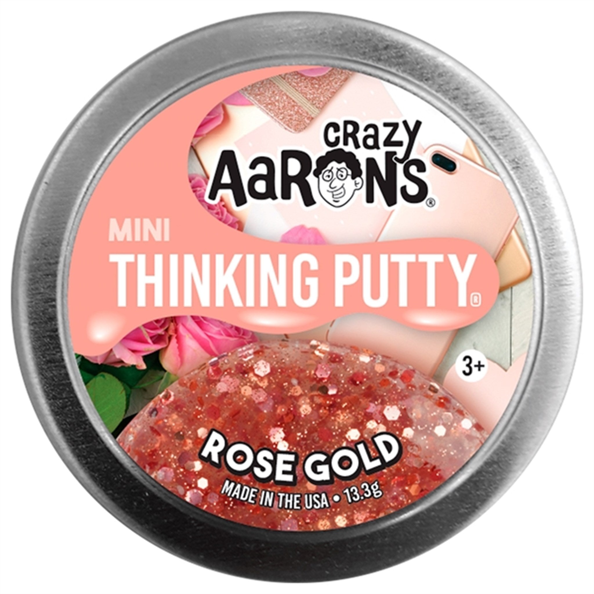 Crazy Aaron's® Thinking Putty Mini Tins - Rose Gold