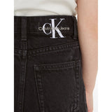 Calvin Klein Washed Black Denim Button Skirt Washed Black 4