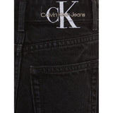 Calvin Klein Washed Black Denim Button Skirt Washed Black 5