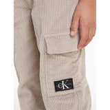 Calvin Klein Corduroy Badge Cargo Jogging Pants Porpoise 2