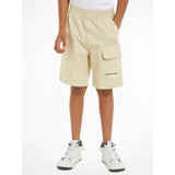 Calvin Klein Sateen Cargo Shorts Green Haze 3