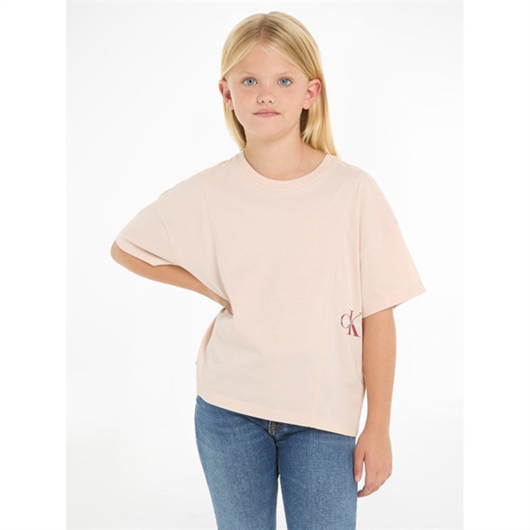 Calvin Klein Monogram Off Placed T-Shirt Sepia Rose 2