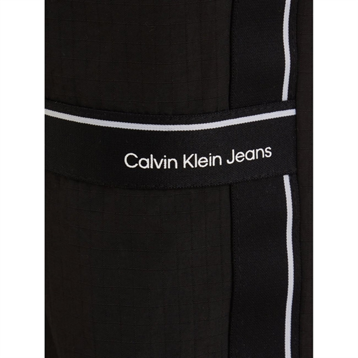 Calvin Klein Ripstop Tape Straight Pants Ck Black 3