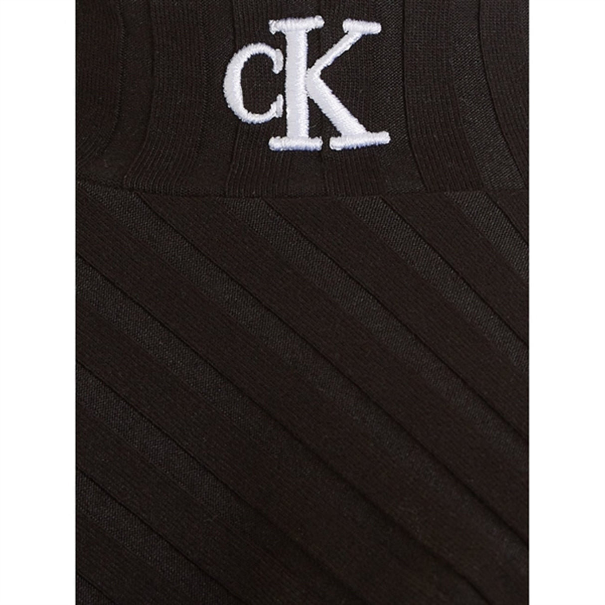 Calvin Klein Structured Rib Mockneck Blouse Ck Black 3