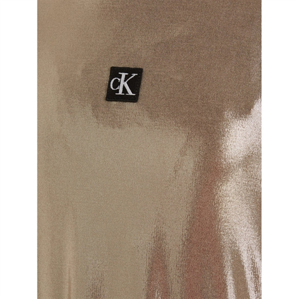 Calvin Klein Metallic Coated Dress Frosted Almond 3