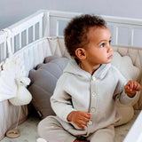 Cam Cam Copenhagen Cot Bumper Harlequin Light Sand