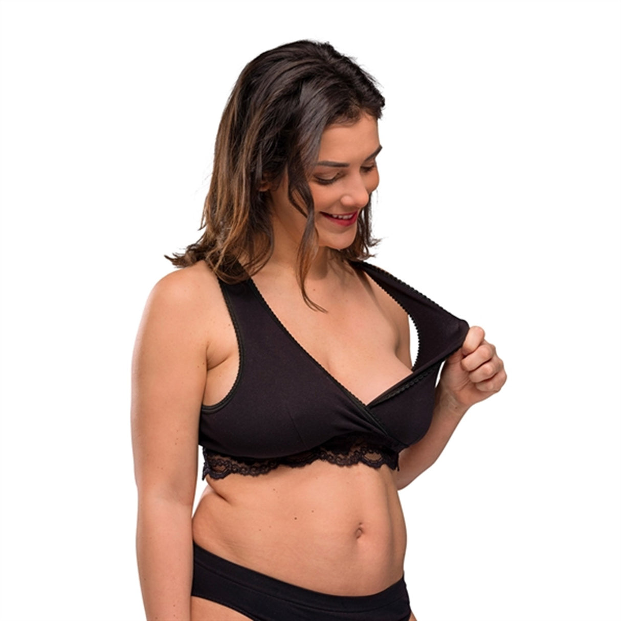 Carriwell Crossover Sleeping And Nursing Bra Black