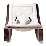 Charlie Crane Levo Baby Rocker Walnut Organic White 2