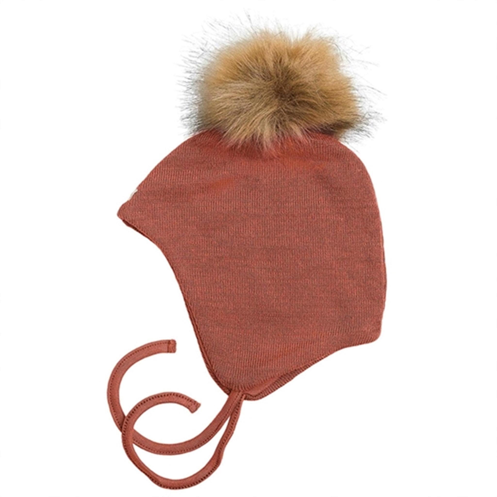 Racing Kids Baby Hat W. Pompom 3-lags Coffee Beans