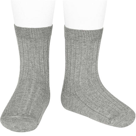 Cóndor Socks Basic Rib Aluminium