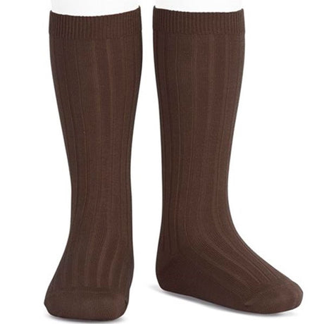 Cóndor Kneehigh Socks Rib Marron