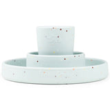 Done by Deer Silicone Dinner Set Confetti Blue