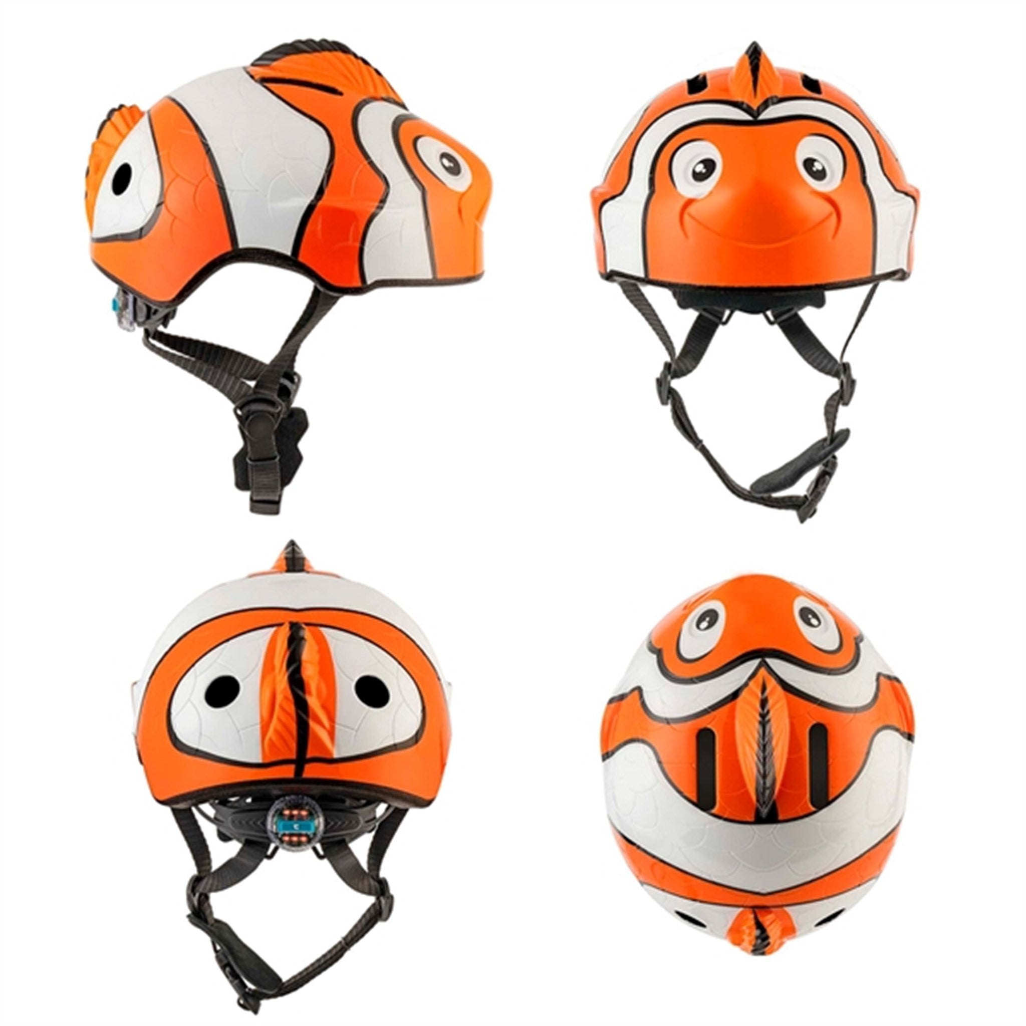 Crazy Safety Fish Bicycle Helmet Orange 5