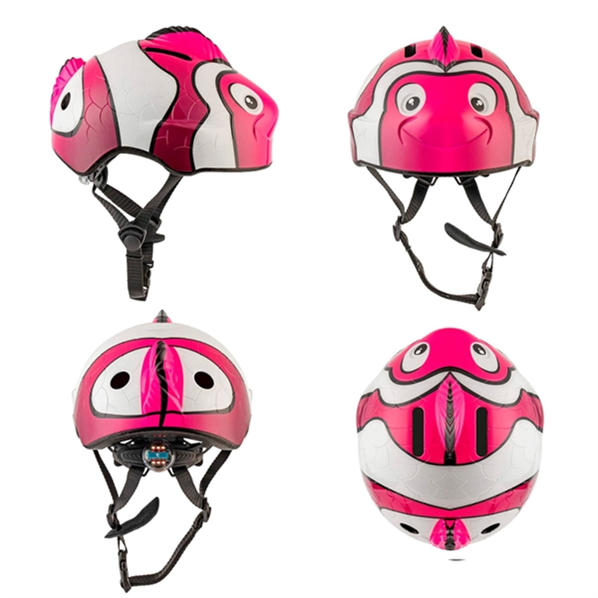 Crazy Safety Fish Bicycle Helmet Pink