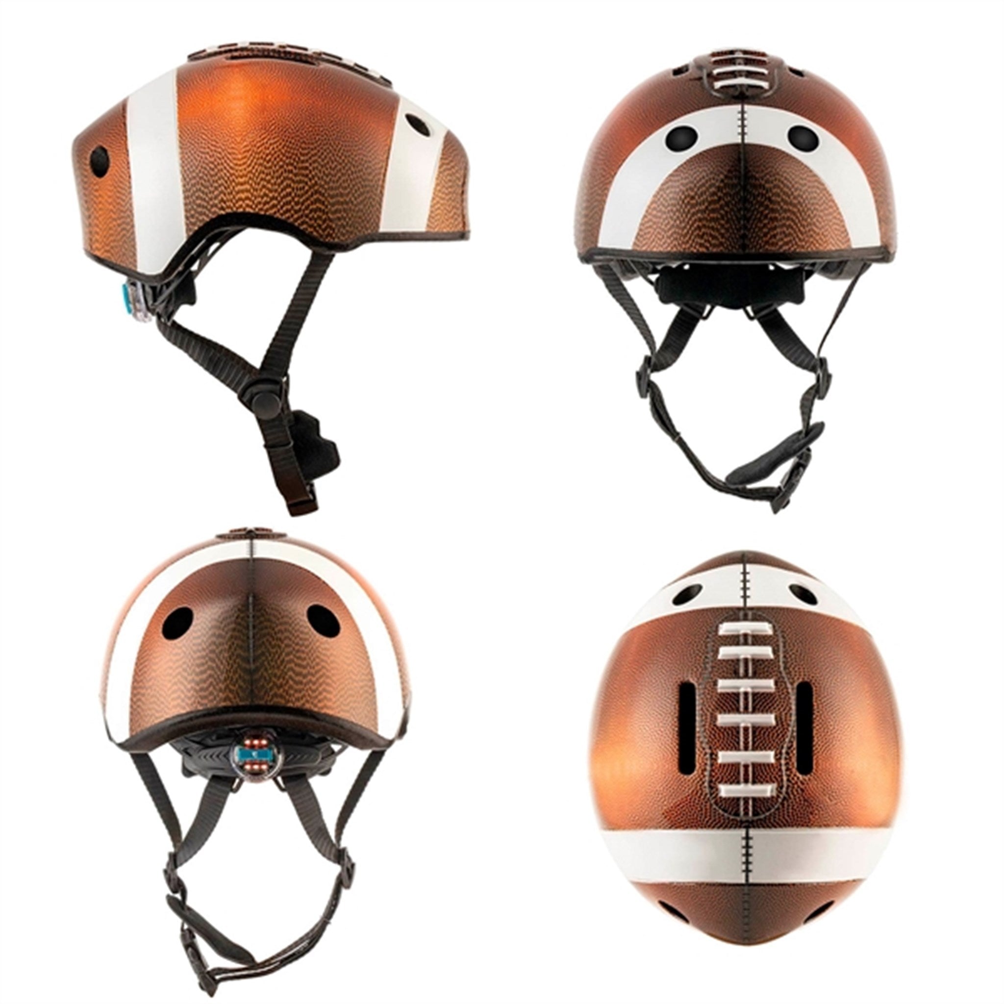 Crazy Safety Football Bicycle Helmet Brown 5