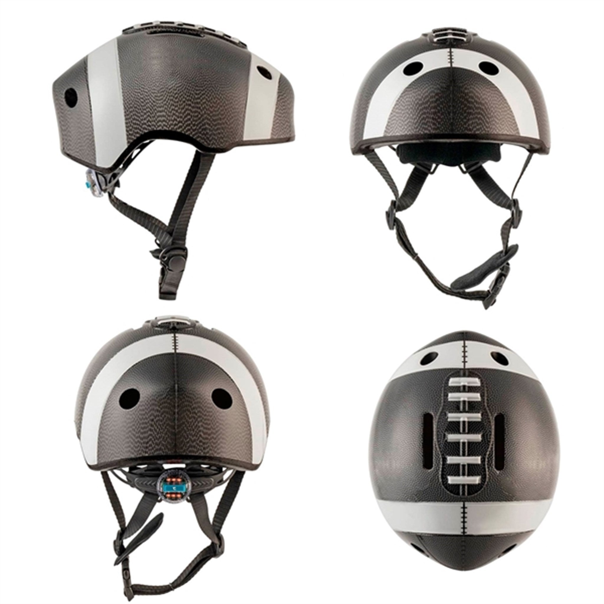 Crazy Safety Football Bicycle Helmet Black 5