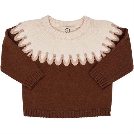 Copenhagen Colors Dk Brown Combi Cupcake Classic Jumper