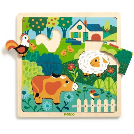 Djeco Puzzle Wooden Puzzle Farm