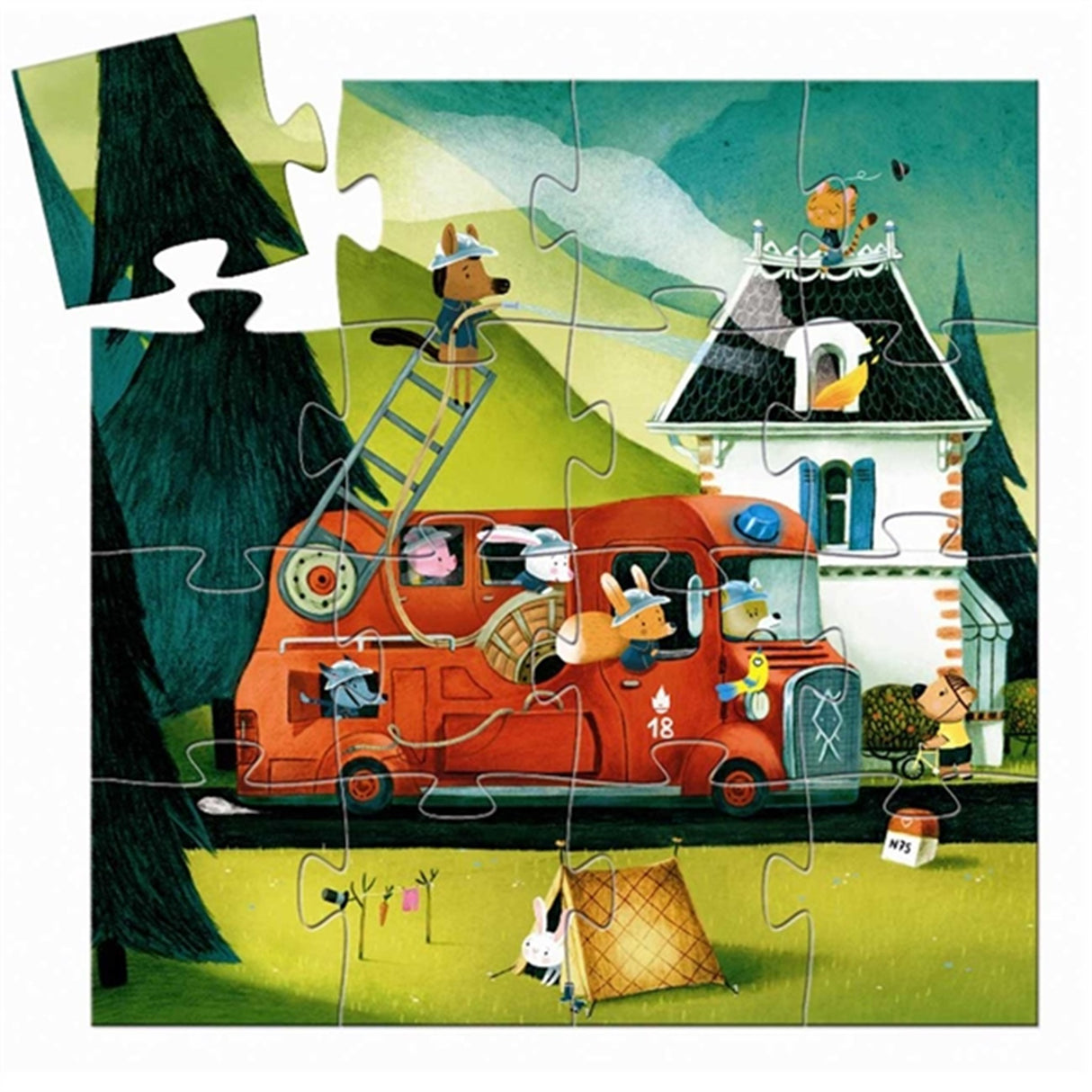 Djeco Puzzle Fire Truck