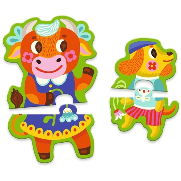 Djeco Puzzle Duo Big and Small at the Farm